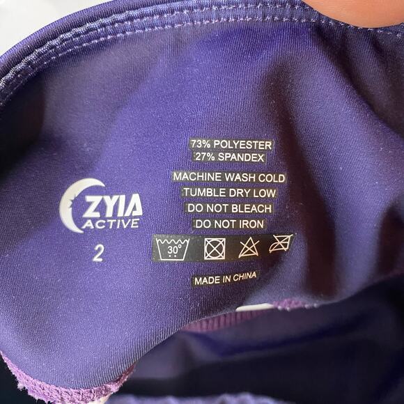 Zyia Active Purple Ombre Light N Tight Logo Leggings Size 2 - Picture 9 of 9